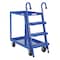Vestil Blue Steel Stock Picker 2 Shelf 22" x36" Rubber/Steel 1000lb Capacity SPS2-2236-6MR - alternate 1